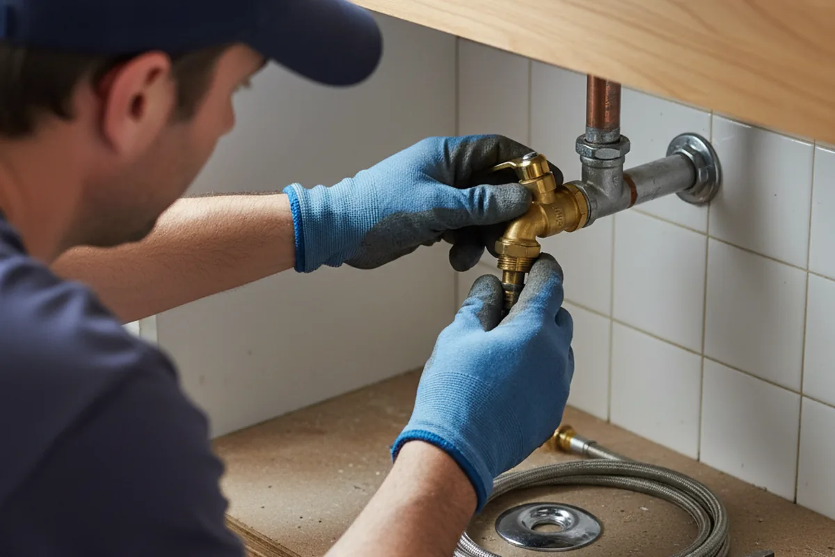 Shutoff valve and fitting work during Repiping in Washta